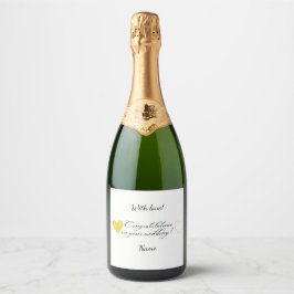 Gefeliciteerd Drank Label Set Sparkling Wijnetiket