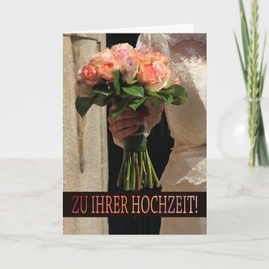 Gefeliciteerd Duitse bruiloft Kaart (Voorkant)