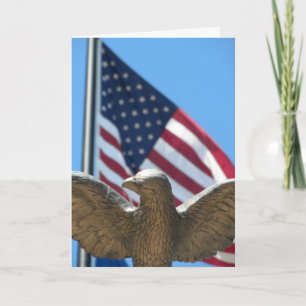 Gefeliciteerd: Eagle & Flag Kaart