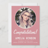 Gefeliciteerd Eenvoudig Afstuderen Foto Afstuderen Kaart (Voorkant)