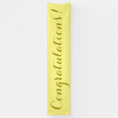 Gefeliciteerd eenvoudig geel spandoek teken (Verticaal)