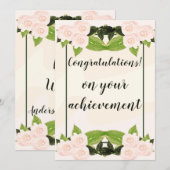 Gefeliciteerd Elegant Oranje White Roses Kaart (Voorkant / Achterkant)