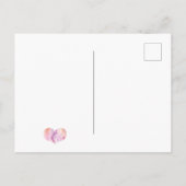 Gefeliciteerd! Elegant Paars Agaat Hart Briefkaart (Achterkant)