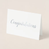 Gefeliciteerd Elegant penseelscript Folie Kaarten (Voorkant)