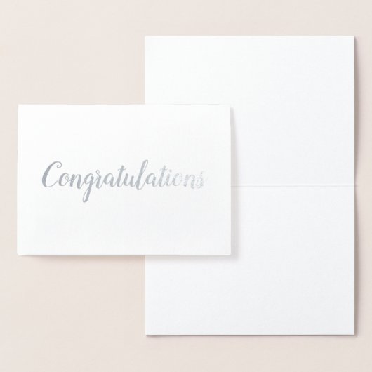 Gefeliciteerd Elegant penseelscript Folie Kaarten (Display)