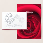 Gefeliciteerd. Elegante Red Rose Luxe Folie Kaarten (Display)