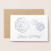 Gefeliciteerd. Elegante Red Rose Luxe Folie Kaarten (Voorkant met envelop)