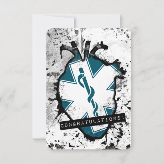 Gefeliciteerd Emergency Medical Services Worker Kaart (Voorkant)