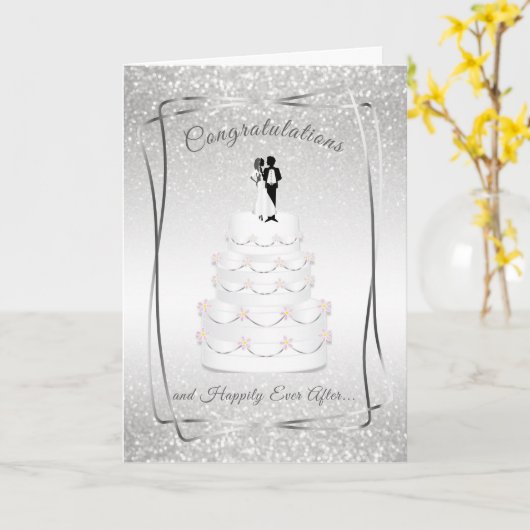 Gefeliciteerd en nog lang en gelukkig kaart (Gele Bloem)