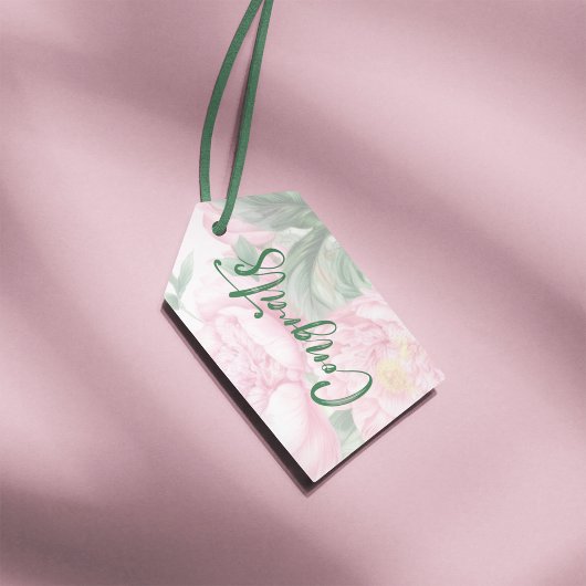 Gefeliciteerd Favor Tag Cadeaulabel