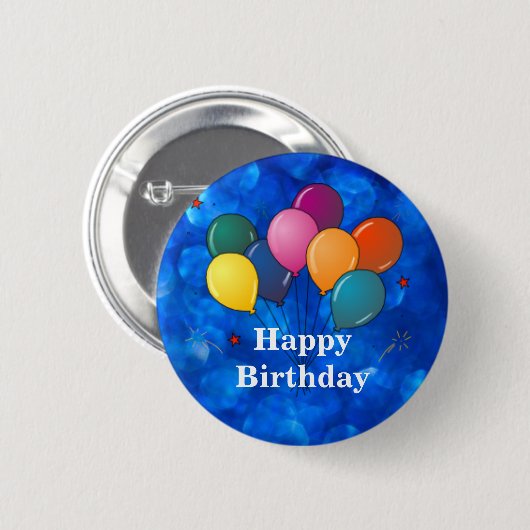"Gefeliciteerd," Feestballonnen Ronde Button 5,7 Cm (Voorkant /achterkant)