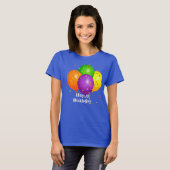 "Gefeliciteerd," Feestballonnen T-shirt (Voorkant volledig)