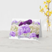 Gefeliciteerd Floral Wedding Kaart (Gele Bloem)