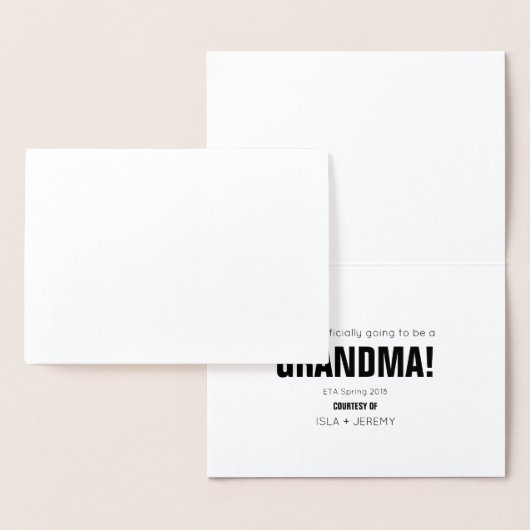 Gefeliciteerd Folie zwangerschapsaankondiging Kaarten (Display)