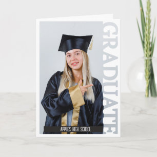 Gefeliciteerd Foto viering afstuderen Bedankkaart