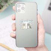 Gefeliciteerd Franse, buldog Sticker (Telefoon)