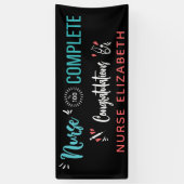 Gefeliciteerd Funny Nursing Afstuderen Spandoek (Verticaal)