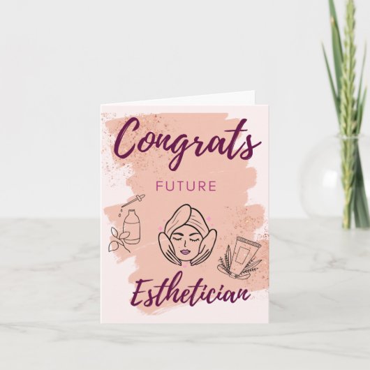 Gefeliciteerd Future Esthetician Kaart (Voorkant)