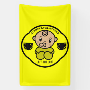 Gefeliciteerd Gay Ouders Baby Boy Spandoek