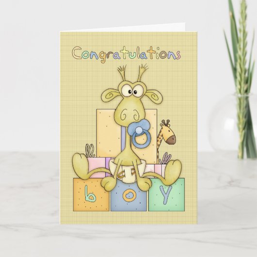 Gefeliciteerd Geboorte van Baby Boy Kaart - Schatt (Voorkant)