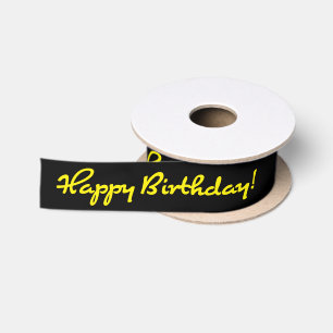 Gefeliciteerd! Geel Casual Medium Script Lint