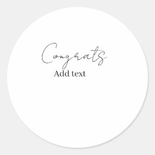 Gefeliciteerd gefeliciteerd afgestudeerd naam datu ronde sticker