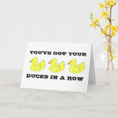 Gefeliciteerd, gefeliciteerd met de Kaart Duck (Gele Bloem)