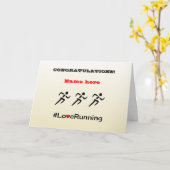 Gefeliciteerd gepersonaliseerd hardlopen kaart (Gele Bloem)
