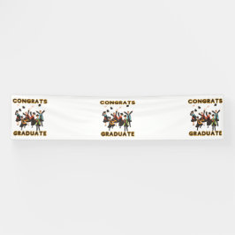 Gefeliciteerd Geslaagd 2.5x12 Vinyl Banner