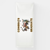 Gefeliciteerd Geslaagd 4x10 Vinyl Banner (Verticaal)