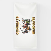 Gefeliciteerd Geslaagd 4x8 Vinyl Banner (Verticaal)