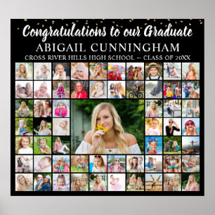 Gefeliciteerd Geslaagd 59 Foto Collage Confetti Jo Poster