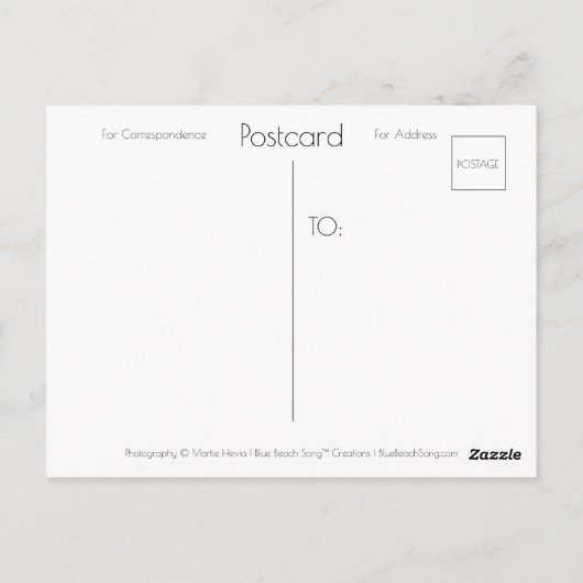 Gefeliciteerd Geslaagd | Blue Beach Song™ Ansichtk Briefkaart (Achterkant)