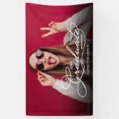 Gefeliciteerd Geslaagd Moderne Foto Spandoek (Verticaal)