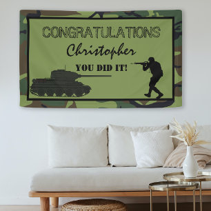 Gefeliciteerd Geslaagde Soldaat Spandoek