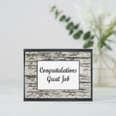 Gefeliciteerd Geweldig werk Briefkaart (Staand voorkant)