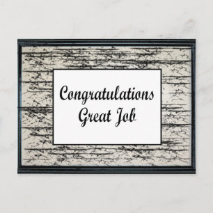 Gefeliciteerd, geweldig werk briefkaart