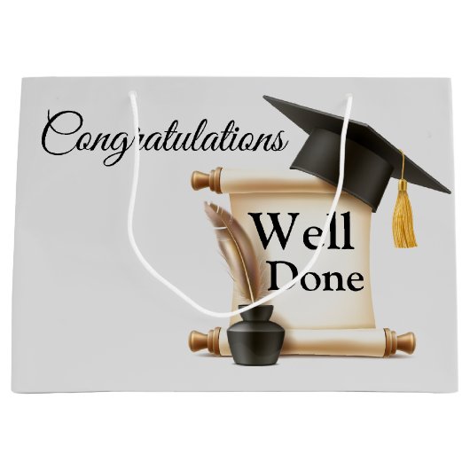 Gefeliciteerd Goed gedaan Afstudeerder Groot Cadeauzakje (Voorkant)