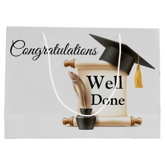 Gefeliciteerd Goed gedaan Afstudeerder Groot Cadeauzakje (Achterkant)