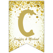 ☆ GEFELICITEERD ☆ Gold Confetti Vlaggetjes (Eerste vlag)