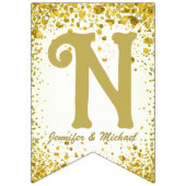 ☆ GEFELICITEERD ☆ Gold Confetti Vlaggetjes (Derde vlag)