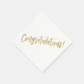 Gefeliciteerd Gold Foil servetten (Hoek)