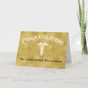 Gefeliciteerd Gold Medical Doctor Afstuderen Kaart