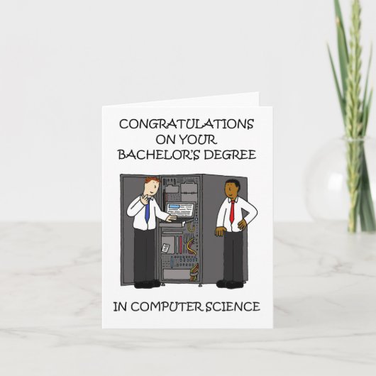 Gefeliciteerd, graad in computerwetenschap kaart (Voorkant)