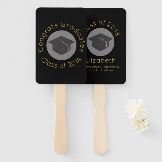 Gefeliciteerd Graduates Class van 2018 Handwaaier (Voorkant en achterkant)