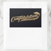 Gefeliciteerd Graduates Rechthoekige Sticker (Tas)
