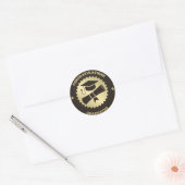 Gefeliciteerd Graduates Ronde Sticker (Envelop)