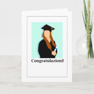 Gefeliciteerd! - Graduatie Cap and Gown Feestdagen Kaart