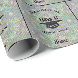 Gefeliciteerd Graduation Cap gepersonaliseerd Cadeaupapier