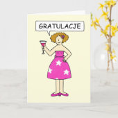 Gefeliciteerd, Gratulacje. Kaart (Gele Bloem)